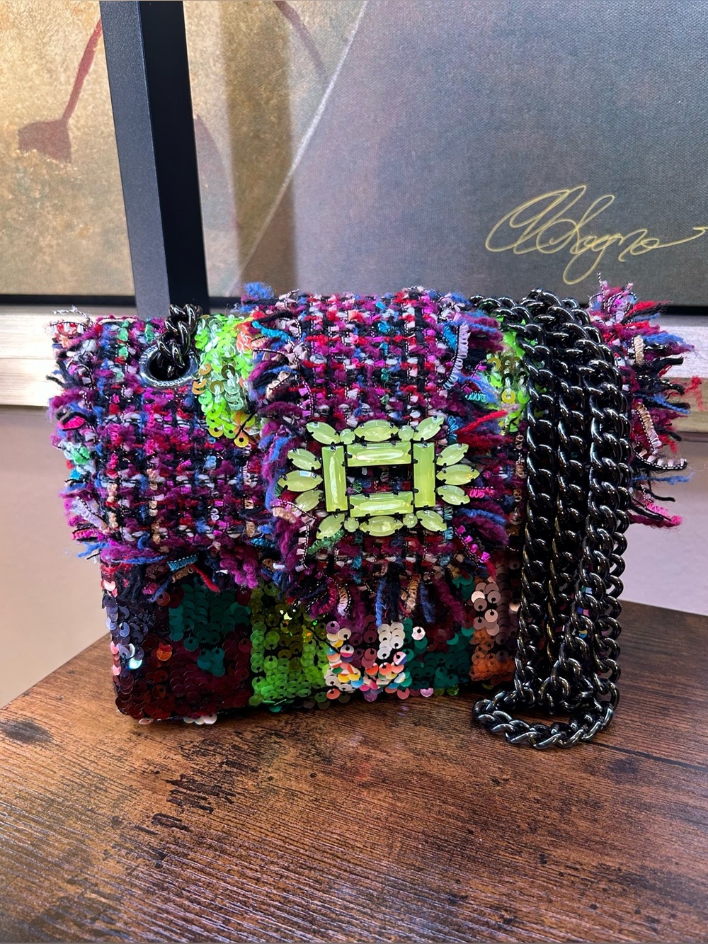 Kurt Geiger Multicolor Sequin Shoulder Bag-EUC